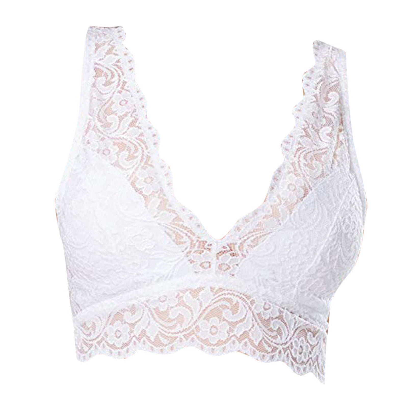 Huanledash Women Bralette Lace Edge Sexy Refreshing Wire Free ...