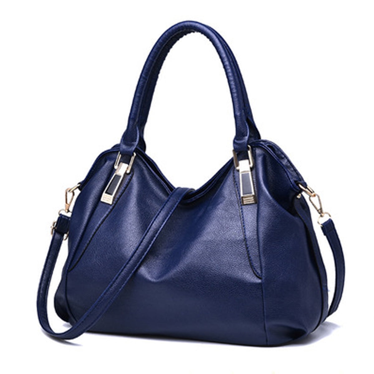 Navy soft leather handbag sale