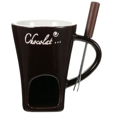 OUNONA 1 Set of Ceramic Cheese Warmer Detachable Fondue Pot Chocolate Melting Bowl for Melting