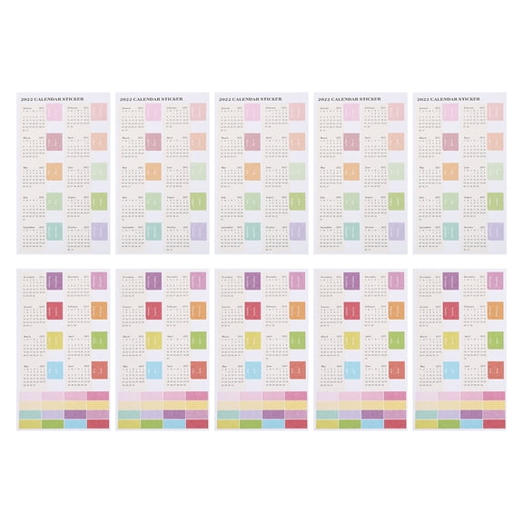 Huaq 10Pcs Calendar Stickers Index Labels Stickers Diary Hand Account Classify Labels