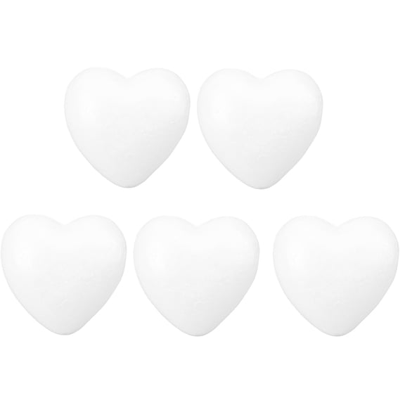 Huaq 10pcs Wedding Solid Heart DIY Craft Valentine's Day Heart Model Ornament (120mm Heart)
