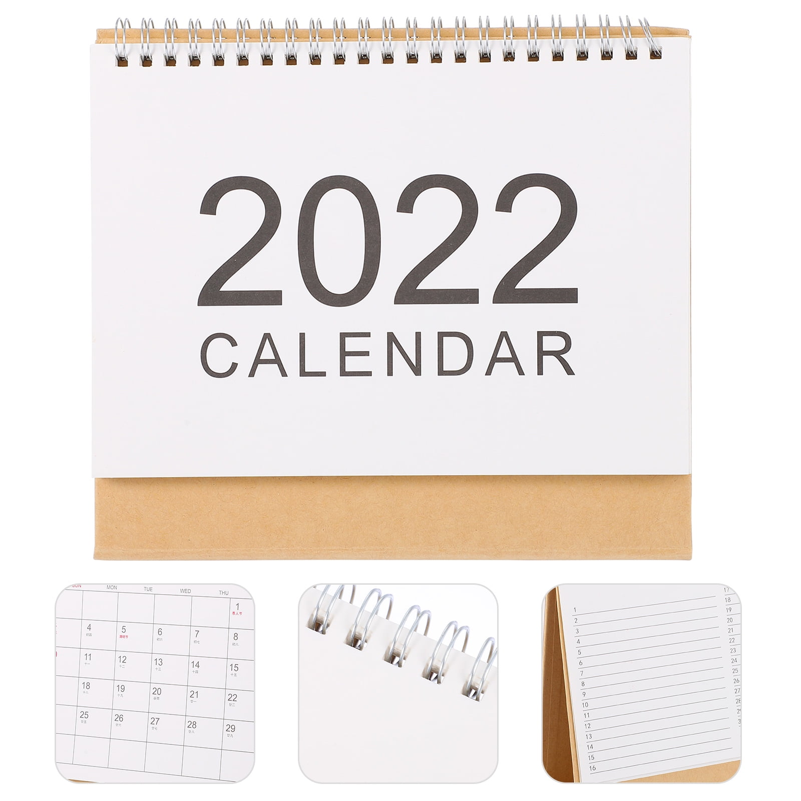 Huaq 2022 Simple MUJI Memo Desk Calendar (Simple Medium) 1pcs - Walmart.com