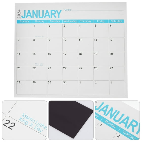 Magnetic Monthly Calendar for Home and Office Writing Note Household Accessory