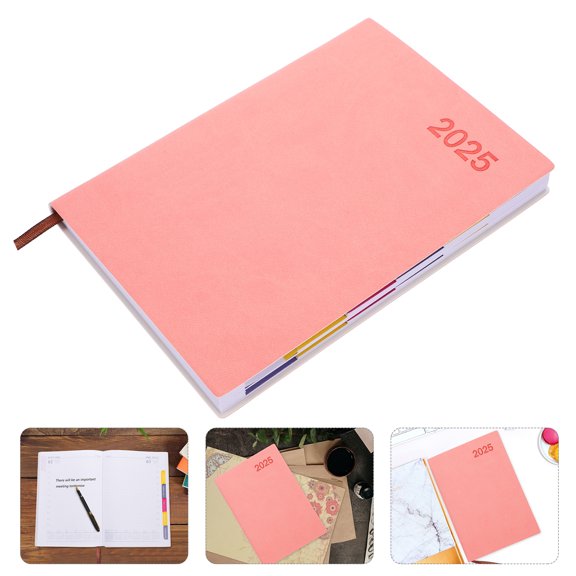 Huaq 2025 English Schedule Daily Planner Notepad (A5) (2025 Pink (English))
