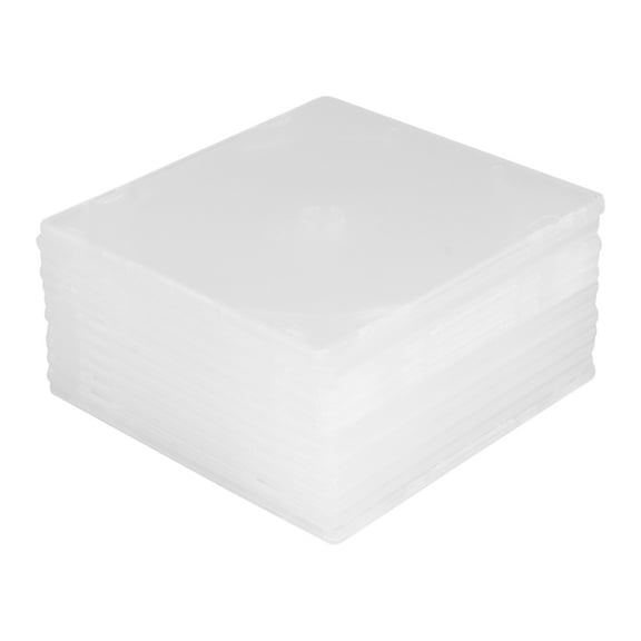 Huaq 25 Pcs Ultrathin DVD Case Transparent CD Package Portable CD Storage Box for Home Cinema