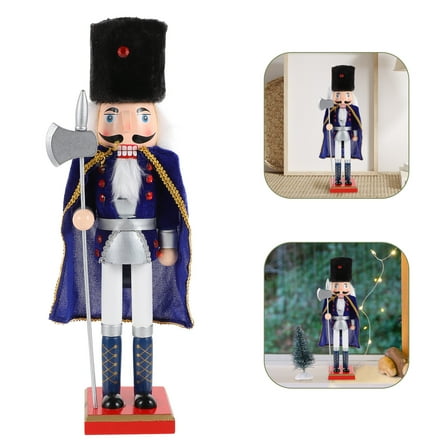 Huaq 38CM Cloak Nutcracker Toy Desktop Decoration Ornament (Blue)