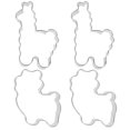 thumbnail image 1 of OUNONA Stainless Steel Alpaca Shaped Cookie Cutter for Kitchen Silver Color 4pcs, 1 of 7