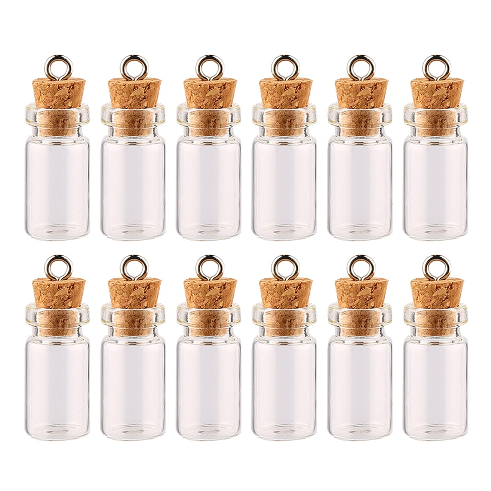 Mini Message Jar Huaq 50 .5ml Clear Mini Glass Jars with Cork Stoppers for Crafts ...