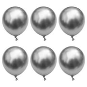 Huaq 50pcs 12inch Latex Metallic Balloons Thicken Decoration Balloons Party Supplies for Birthday Wedding Baby Shower Gathering Festival Silver