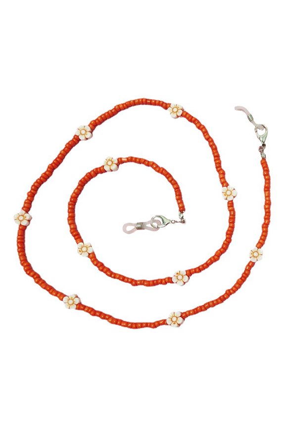 OUNONA Purple Bead Mask Holder Necklace for Glasses Strap and Sunglasses Chain Suitable for All Ages