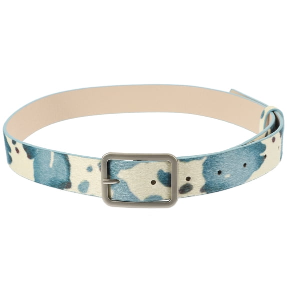 Huaq Cow Print Belt Adjustable Pants Belt Western Belt Women Animal Print Belt for Women