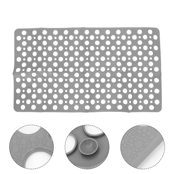 Huaq Environmentally friendly TPE bathroom suction cup shower mat (Op dots-gray: 75*43cm)
