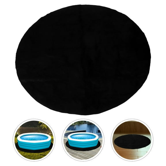 Huaq Hot tub felt mat floor mat round waterproof inflatable swimming pool anti-slip mat (black pe coated bottom thickness 2mm-round diameter 198cm) 1pc