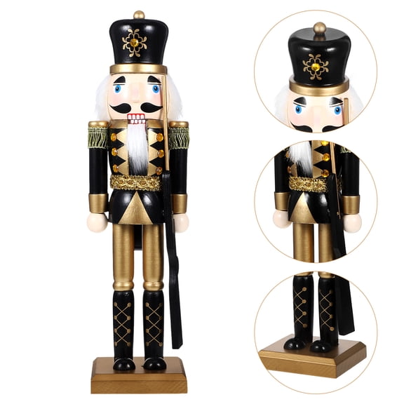 Huaq King Soldier Nutcracker Holiday Decor Figurine 36cm Tall Christmas Decoration 1 Piece LL0011