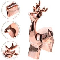 Ceramic Deer Statue Ornament for Desktop Decoration in Living Room 1 Set of Deer Figurine