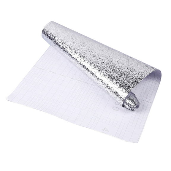 Huaq Self-adhesive Heat Resisting Waterproof Damp-proof Aluminum Foil Paper Grease-proof Oil-proof Leak-proof Kitchen Supplies 40x100 CM
