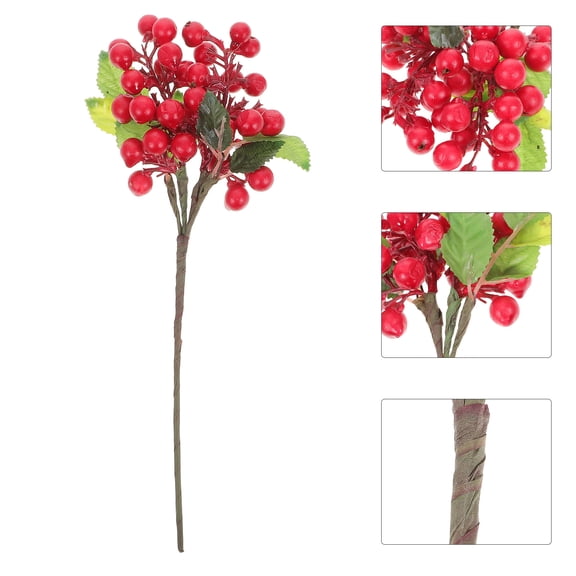 Huaq Simulated plant red fruit bouquet (a small handful of acacia beans) single