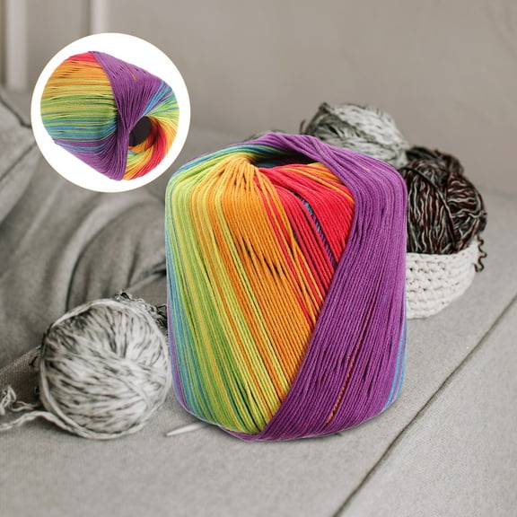 Huaq Stachys lace thread diy handmade crochet cotton thread (41 rainbow)