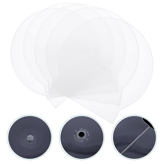 Huaq White transparent CD semicircular disc box DVD shell disc box single disc thickened packaging box 15pcs (transparent - single piece)