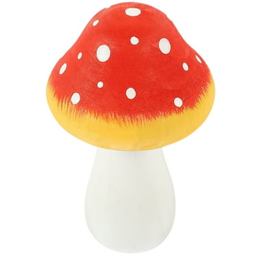 Adorable Red Wooden Mushroom Decor for Home Shelf Table Decoration with Premium Material 3.5 Inches