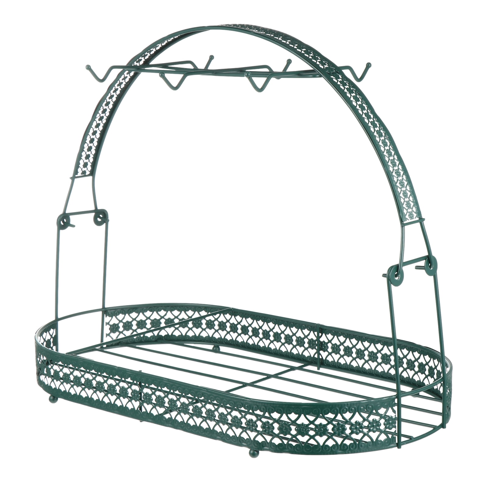 Huaq Wrought Iron Coffee Mug Holder Rack Tea Set Stand Dishes Organizer ...