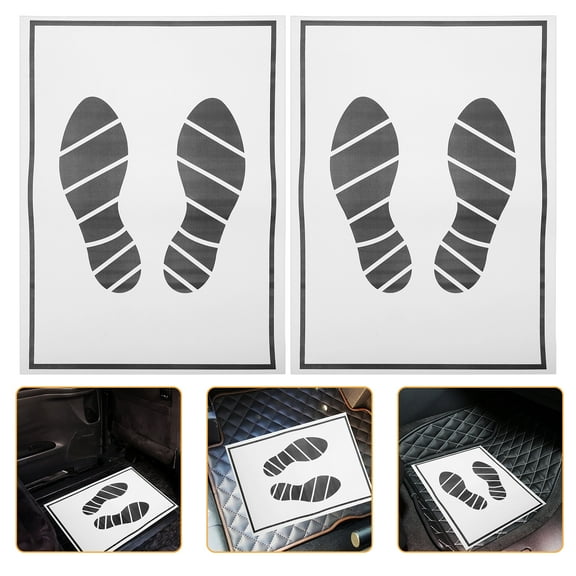 Huaqiet 25 pcs Disposable Car Foot Mats Portable Paper Vehicle Foot Pads for Protection