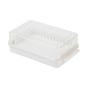 Huarll Food Storage Butter Dish Butter Dish with Lid for Countertop Rationing of Butter Cubes Cutting Measuring Lines Easy to Clean When Placed in The Refrigerator