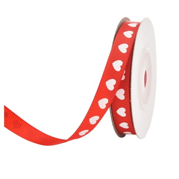 Huarll Gift Wrapping Paper Hearts Ribbon - Valentine's Day Mother's Day Satin Ribbon, Heart Ribbons for Gift Wrapping, Wedding Birthday Party Decorations, Crafts Diy Supplies