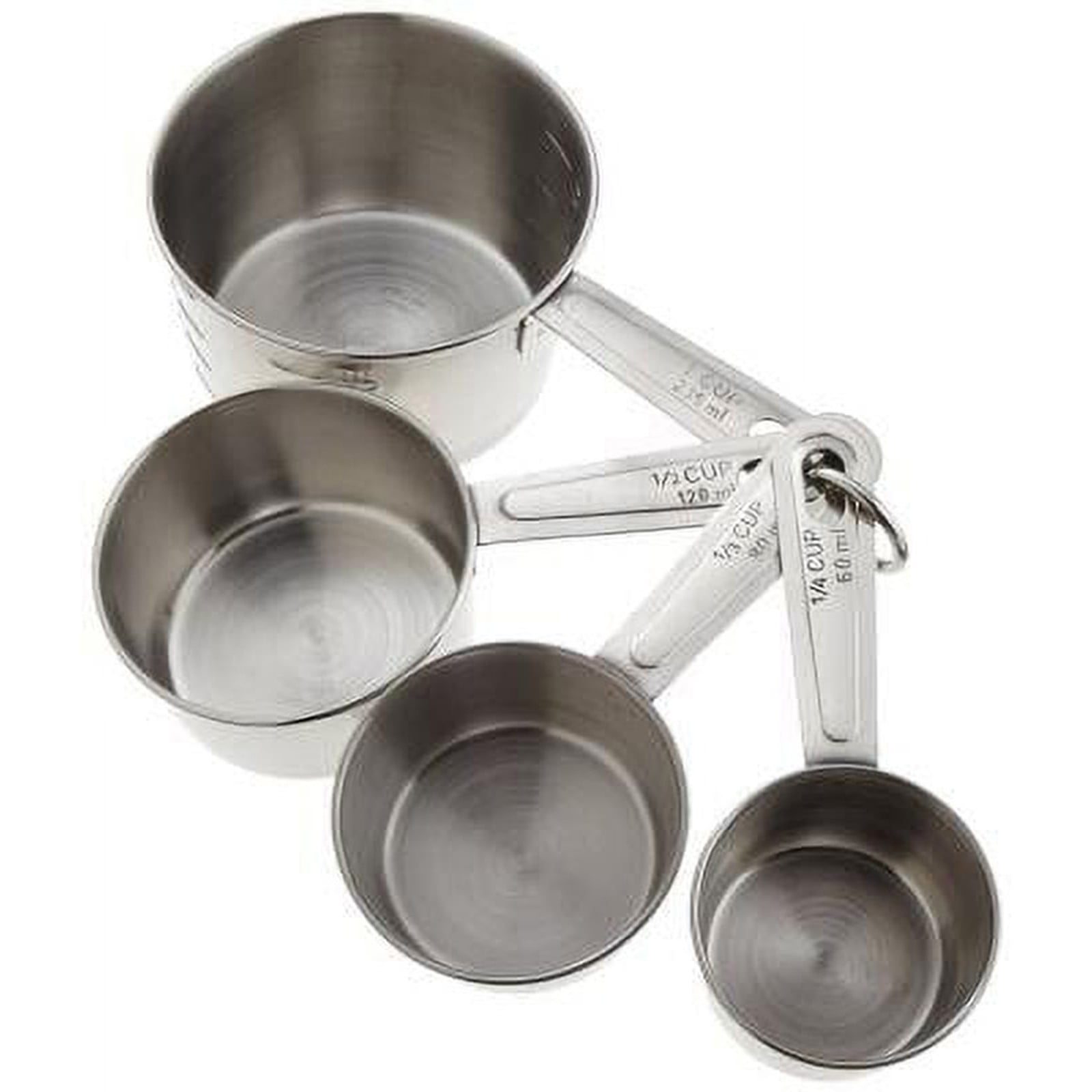 GoodCook 4-Piece Silver Stainless Steel Measuring Cup Set