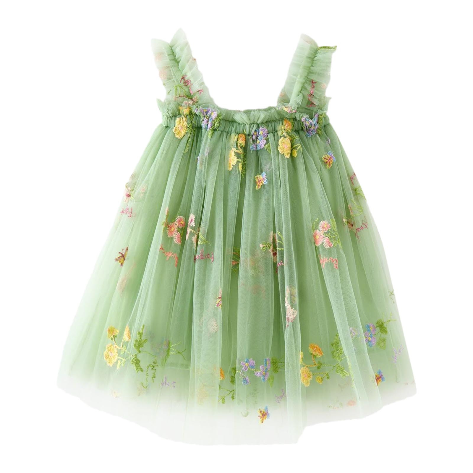 Huashengg Toddler Girls Sleeveless Embroider Princess Dress Dance Party ...
