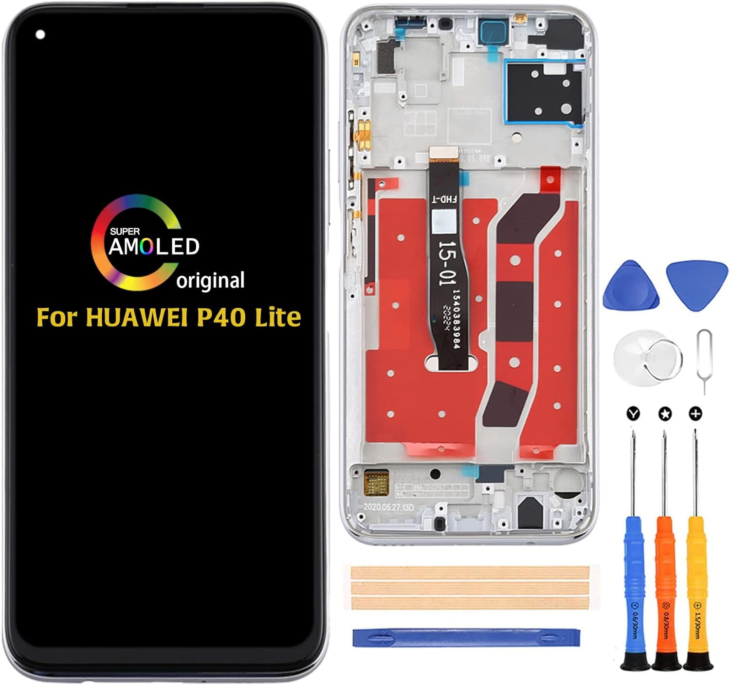 Schermo LCD Per Huawei P40 Lite 4G - Kit Di Sostituzione Con Vetro Temperato - Foto 2