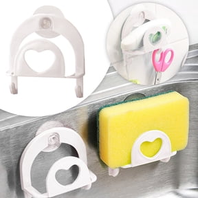 Huayishang Bathroom Shelf Kitchen Bathroom Suction Cup Sundries Sponge Rack Storage Rack, Kitchen Essentials Clearance Sale White