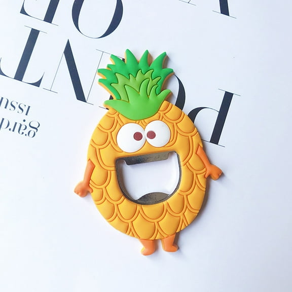 Huayishang Bottle Opener Refrigerator Magnet Silicone Metal for Bartender Kitchen Barware Metal Novelty Cute Fun Shape, Kitchen Essentials Clearance Sale