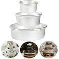 thumbnail image 1 of Huayishang Cake Pop Mold Anode Movable Bottom Mold Mousse Chiffon Baking Cake Mold 4/6/8 Inch, Kitchen Essentials Clearance Sale Silver, 1 of 9