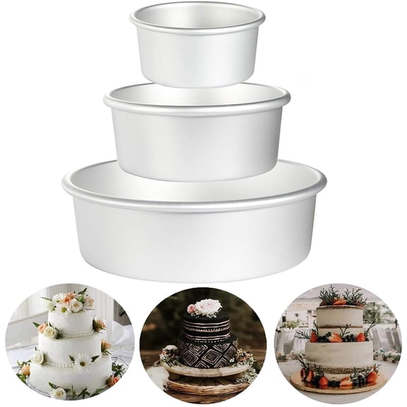 Huayishang Cake Pop Mold Anode Movable Bottom Mold Mousse Chiffon Baking Cake Mold 4/6/8 Inch, Kitchen Essentials Clearance Sale Silver