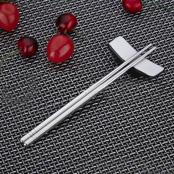 Huayishang Chopsticks Reusable 1 Pair Stainless Steel Tableware Colorful Length 19Cm Chopsticks Dishware, Kitchen Essentials Clearance Sale Silver
