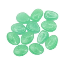 Huayishang Christmas Decorations Clearance, Garden Pebbles Glow Stones Rocks Luminous Pebbles for Walkways Outdoor Decor Decoration Stone Green