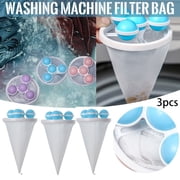 Huayishang Cleaning Ball Ball Decontamination Bag Filter Clothes Wash Machine Remover Washing Ball Hair Cleaning Filter Laundry Cleaning Balls, Kitchen Essentials Clearance Sale Blue