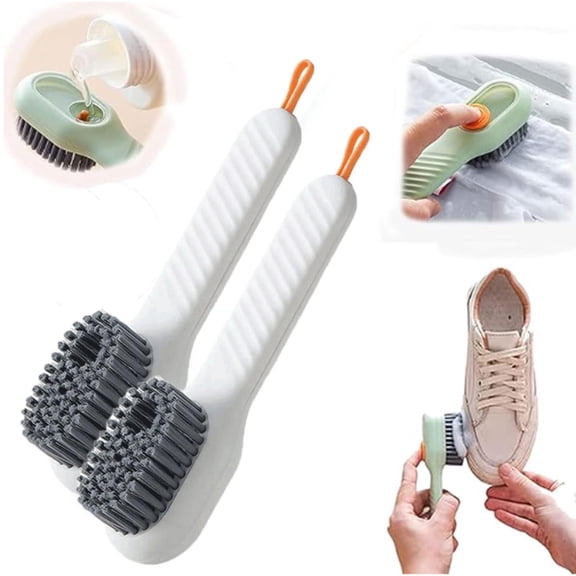 Huayishang Cleaning Brush, Kitchen Essentials Clearance Sale 2 in 1 Multifunction Cleaning Brush Cleaning Brush with Soap Dispenser 2024 New Multifunction Cleaning Brush Beyonddraw