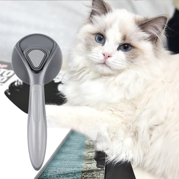 Huayishang Cleaning Brush Pakeway Pet Cat Brush Massage Tool Multifunctional Non-Slip Grip Comb Gray, Kitchen Essentials Clearance Sale Grey