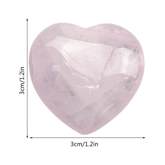 Huayishang Clearance 1Pc Love Crystal Stone, Household Stones Clearance Sale, Crystal Natural Heart Shaped Polished Heart Shaped Gem Rose Quartz Amethyst All Kinds of Healing Crystal Palm Love Gem S