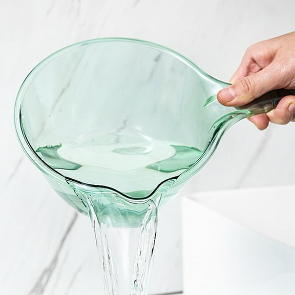 Huayishang Cooking Utensils, Kitchen Essentials Clearance Sale Household Kitchen Unbreakable Water Spoon Deepened and Thickened Long Handle Plastic Large Creative Transparent Scoop