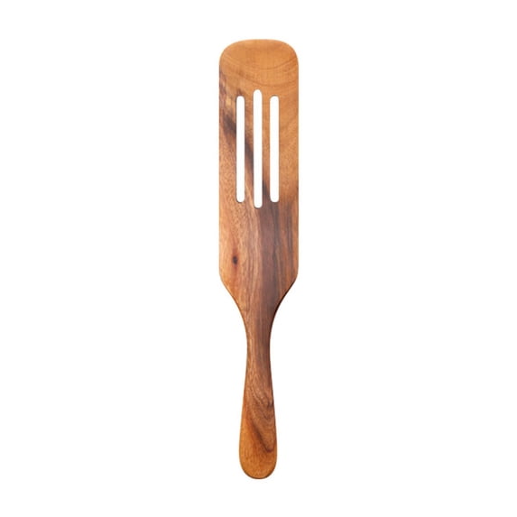 Huayishang Cooking Utensils Long Handle Spatula Teak Kitchenware Slotted Spatula Wooden Spatula 31Cm Slotted Spatula, Kitchen Essentials Clearance Sale