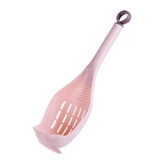 Huayishang Cooking Utensils Multifunctional Cooking Spoon Scoop Colander Strainer Masher for Cooking Draining Mashing, Kitchen Essentials Clearance Sale Pink