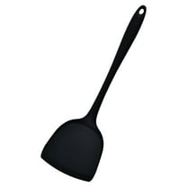 Huayishang Cooking Utensils Silicone Spatula Household Non Stick Cooking Pan Stir Spatula Eggs High Temperature Silicone, Kitchen Essentials Clearance Sale Black