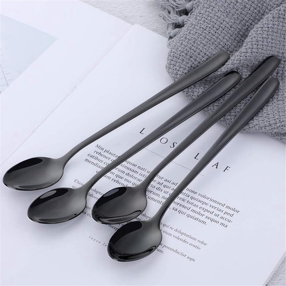 Huayishang Dinnerware Sets Coffee Teaspoon, Stainless Steel Mini Cake Spoon, Ice Cream Spoon, Small Spoons, Kitchen Essentials Clearance Sale