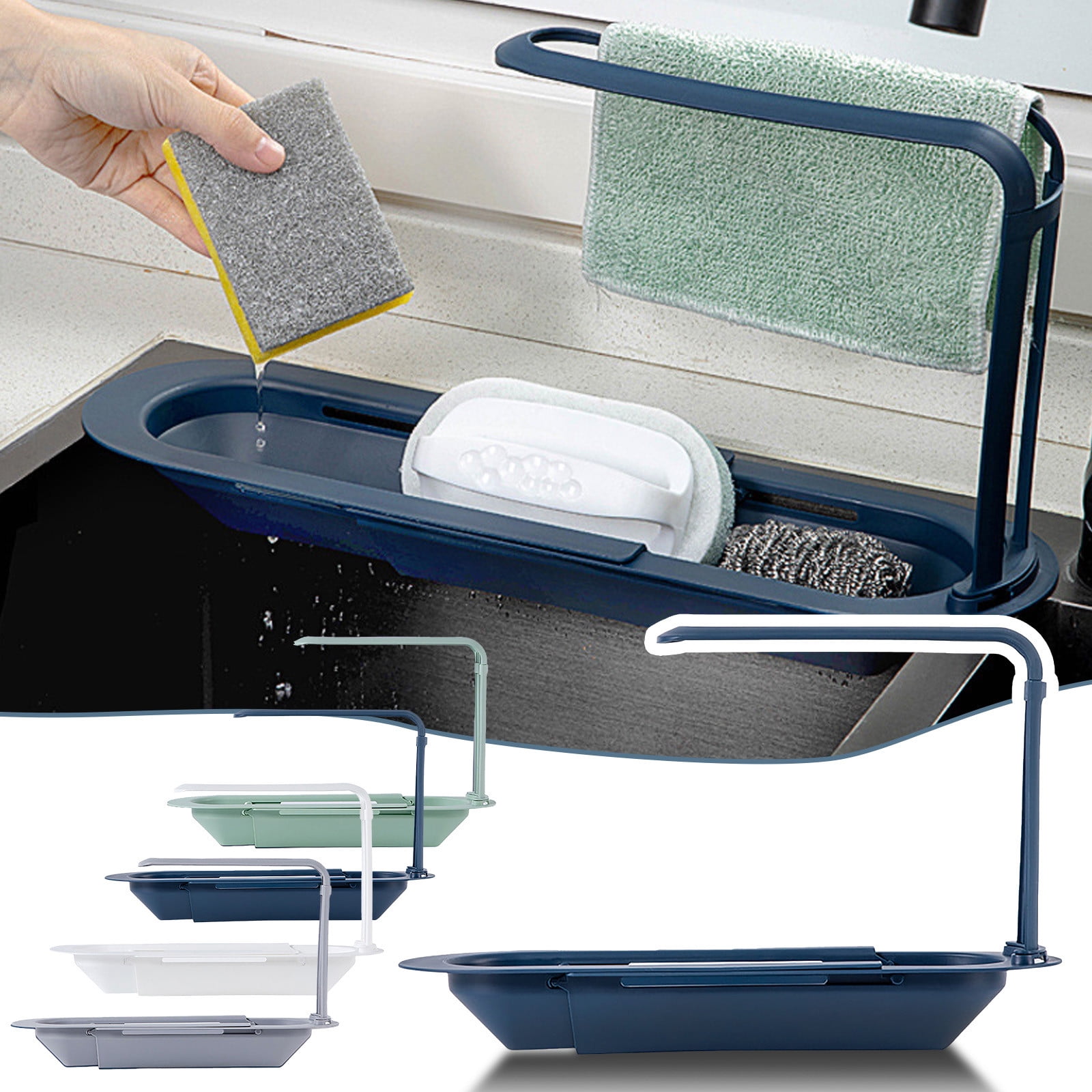 Huayishang Dish Drying Rack Clearance, Adjustable to Fit Any Size of Sinks Large Capacity