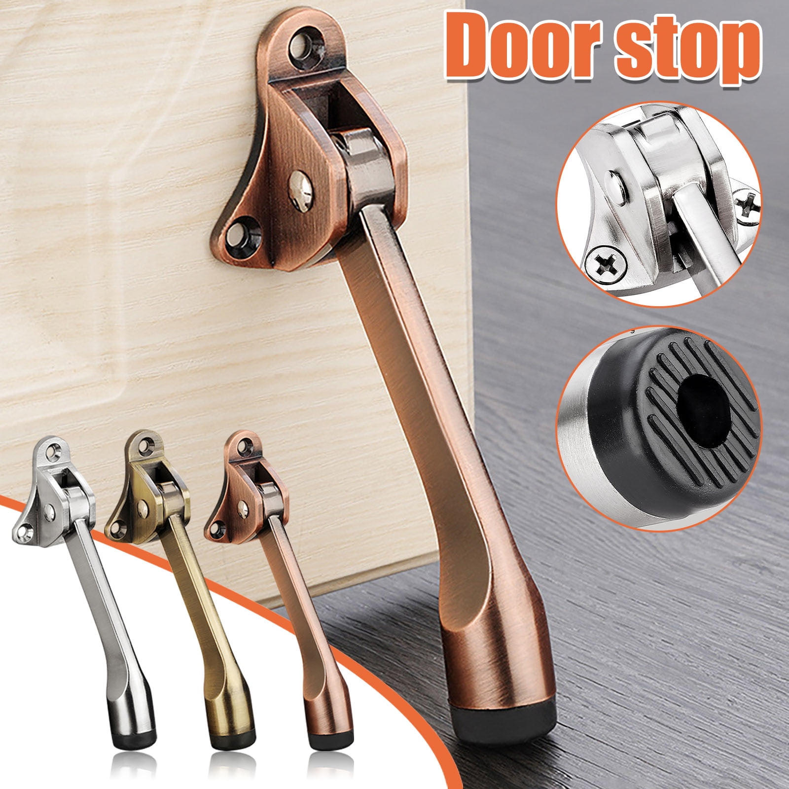Huayishang Door Stoppers Clearance, Kickdown Door Stops for Heavy Doors Heavy Duty Door Stopper