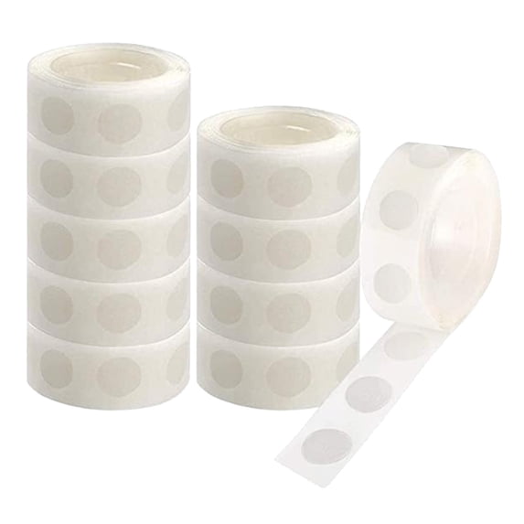 Huayishang Double Sided Tape Clearance, for Balloons Point Glue Adhesive Party Clear Removable 1000Pcs Home Decor Tools White
