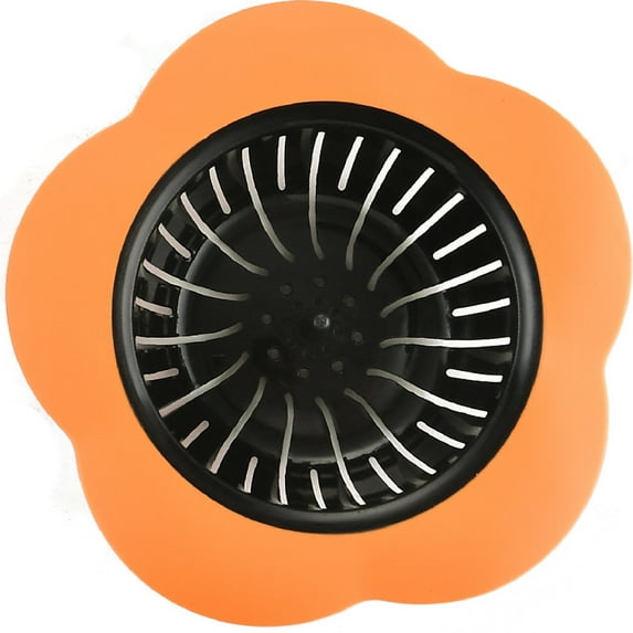 Huayishang Filter Drain Hair Stopper Cover Filter Sink Strainer Silicone Bath Kitchen Shower Use*1, Kitchen Essentials Clearance Sale Orange